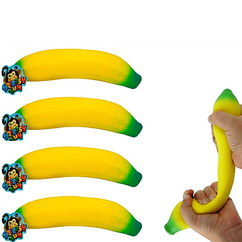 Stretchy Banana Squishy Toys (4 Units) Anxiety Stress Relief Toys | Sensory Toys for Autistic Children Kids and Fidget Stress Toys for Adults, Great Party Favor
Stretchy Banana Squishy Toys (4 Units) Anxiety Stress Relief Toys | Sensory Toys for Autistic Children Kids and Fidget Stress Toys for Adults, Great Party Favor