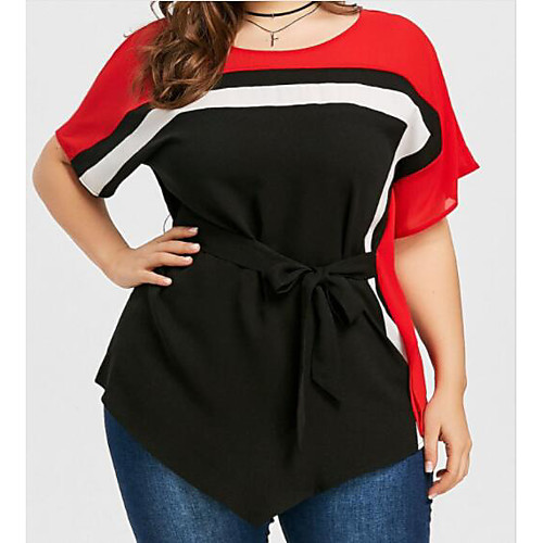 Women's Plus Size Tops Blouse Shirt Color Block Patchwork Round Neck Streetwear Black Big Size XL XXL 3XL 4XL 5XL
Women's Plus Size Tops Blouse Shirt Color Block Patchwork Round Neck Streetwear Black Big Size XL XXL 3XL 4XL 5XL