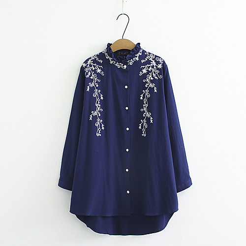 Women's Plus Size Tops Blouse Shirt Print Embroidered Long Sleeve Stand Collar Daily Spring Summer Navy Yellow White Big Size XL 2XL 3XL 4XL
Women's Plus Size Tops Blouse Shirt Print Embroidered Long Sleeve Stand Collar Daily Spring Summer Navy Yellow White Big Size XL 2XL 3XL 4XL