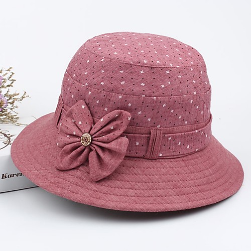 Women's Bucket Hat Sports & Outdoor Floral Style Bow Polka Dot Red Blue Hat / Purple / Gray / Khaki / Summer
Women's Bucket Hat Sports & Outdoor Floral Style Bow Polka Dot Red Blue Hat / Purple / Gray / Khaki / Summer