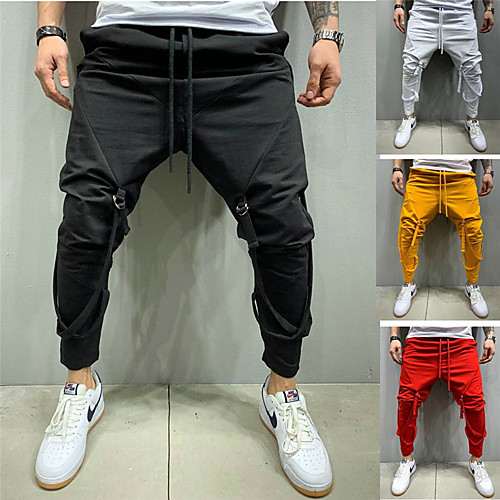 Men's Sporty Casual / Sporty Breathable Soft Sports Weekend Pants Chinos Pants Solid Color Full Length Drawstring Elastic Waist White Red Yellow Black
Men's Sporty Casual / Sporty Breathable Soft Sports Weekend Pants Chinos Pants Solid Color Full Length Drawstring Elastic Waist White Red Yellow Black