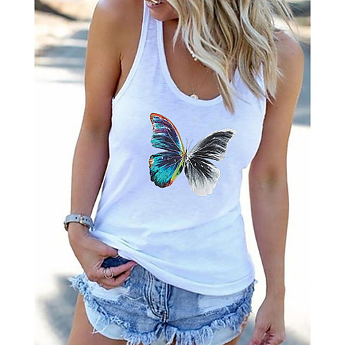 Women's Butterfly Tank Top Vest Butterfly Animal Print U Neck Basic Streetwear Tops White Black Gray
Women's Butterfly Tank Top Vest Butterfly Animal Print U Neck Basic Streetwear Tops White Black Gray