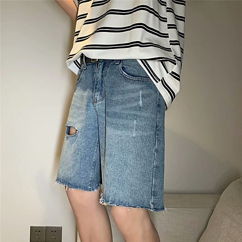 Men's Stylish Sporty Casual / Sporty Streetwear Comfort Daily Sports Jeans Shorts Pants Solid Color Knee Length Pocket Blue
Men's Stylish Sporty Casual / Sporty Streetwear Comfort Daily Sports Jeans Shorts Pants Solid Color Knee Length Pocket Blue