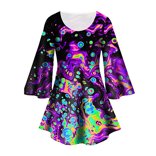 Women's Plus Size Tops Tunic Graphic Print 3/4 Length Sleeve Crewneck Basic Purple Big Size XL XXL 3XL 4XL 5XL / Holiday
Women's Plus Size Tops Tunic Graphic Print 3/4 Length Sleeve Crewneck Basic Purple Big Size XL XXL 3XL 4XL 5XL / Holiday
