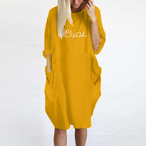 Women's T Shirt Dress Tee Dress Knee Length Dress Blue Yellow Fuchsia Gray Green White Black Long Sleeve Striped Geometric Spring Summer Round Neck Casual Oversized 2021 S M L XL XXL 3XL 4XL 5XL
Women's T Shirt Dress Tee Dress Knee Length Dress Blue Yellow Fuchsia Gray Green White Black Long Sleeve Striped Geometric Spring Summer Round Neck Casual Oversized 2021 S M L XL XXL 3XL 4XL 5XL