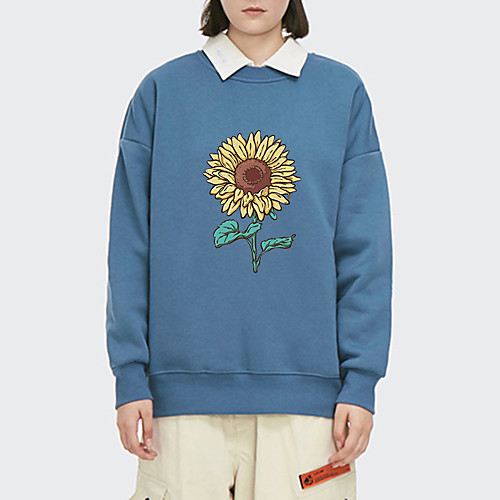Women's Pullover Sweatshirt Sunflower Print Daily Other Prints Basic Hoodies Sweatshirts Loose Blue Blushing Pink White
Women's Pullover Sweatshirt Sunflower Print Daily Other Prints Basic Hoodies Sweatshirts Loose Blue Blushing Pink White