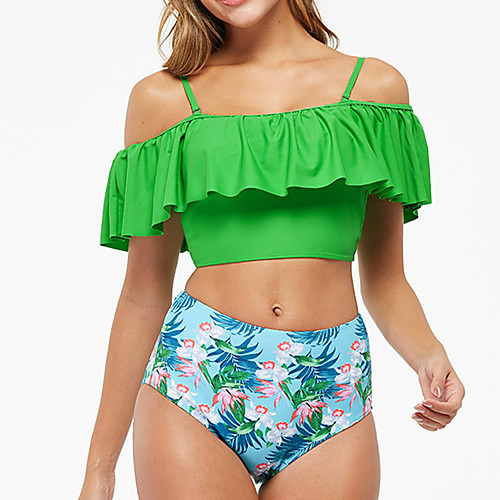 Women's Bikini 2 Piece Swimsuit High Waist Slim Navy Blue Purple Green Red Plus Size Swimwear Bathing Suits New Vacation / Padded Bras / Beach
Women's Bikini 2 Piece Swimsuit High Waist Slim Navy Blue Purple Green Red Plus Size Swimwear Bathing Suits New Vacation / Padded Bras / Beach