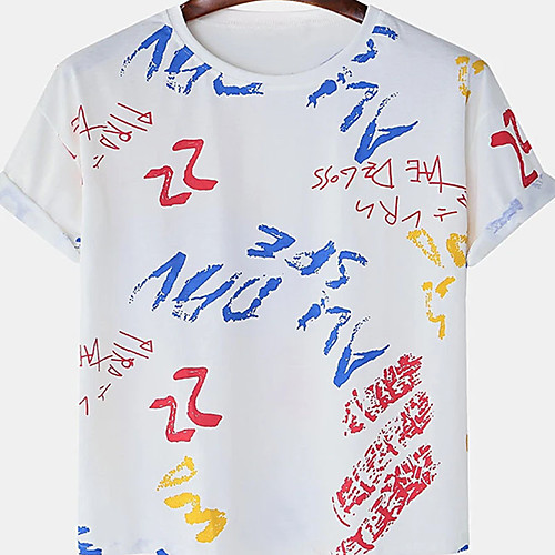 Men's Tee T shirt 3D Print Graphic Prints Letter Print Short Sleeve Daily Tops Casual Designer Big and Tall White Blue
Men's Tee T shirt 3D Print Graphic Prints Letter Print Short Sleeve Daily Tops Casual Designer Big and Tall White Blue
