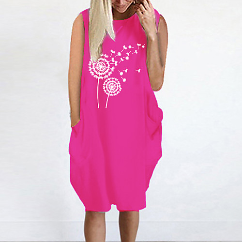 Women's T Shirt Dress Tee Dress Knee Length Dress Blue Yellow Fuchsia Gray Green White Black Sleeveless Print Summer Round Neck Casual Oversized 2021 S M L XL XXL 3XL 4XL 5XL
Women's T Shirt Dress Tee Dress Knee Length Dress Blue Yellow Fuchsia Gray Green White Black Sleeveless Print Summer Round Neck Casual Oversized 2021 S M L XL XXL 3XL 4XL 5XL