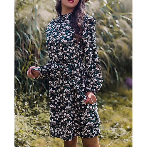 Women's A Line Dress Short Mini Dress Green Long Sleeve Floral Floral Spring Summer Collarless Charm 2021 S M L XL
Women's A Line Dress Short Mini Dress Green Long Sleeve Floral Floral Spring Summer Collarless Charm 2021 S M L XL