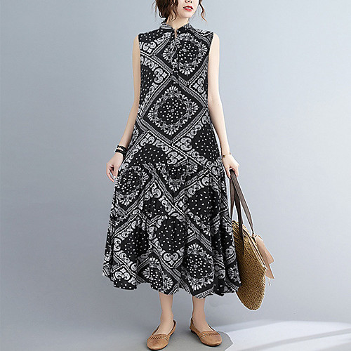 Women's A Line Dress Maxi long Dress White Black Dark Blue Sleeveless Print Summer Casual 2021 S M L XL XXL XXXL 4XL 5XL
Women's A Line Dress Maxi long Dress White Black Dark Blue Sleeveless Print Summer Casual 2021 S M L XL XXL XXXL 4XL 5XL