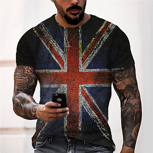 Men's Unisex Tee T shirt Shirt 3D Print Graphic Prints Flag Print Short Sleeve Daily Tops Casual Designer Big and Tall Blue
Men's Unisex Tee T shirt Shirt 3D Print Graphic Prints Flag Print Short Sleeve Daily Tops Casual Designer Big and Tall Blue