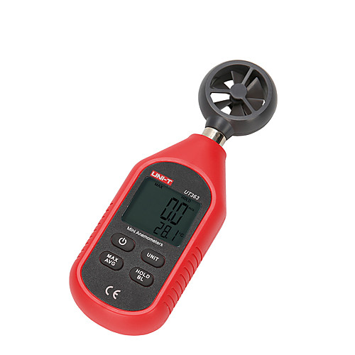 UNI-T UT363 Handheld Anemometer Digital Wind Speed Measurement Temperature Tester LCD Display Air Flow Speed Wind Meter
UNI-T UT363 Handheld Anemometer Digital Wind Speed Measurement Temperature Tester LCD Display Air Flow Speed Wind Meter