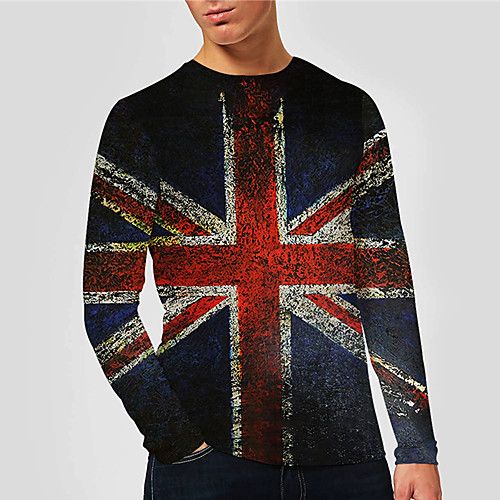 Men's Unisex Tee T shirt Shirt 3D Print Graphic Prints Flag Print Long Sleeve Daily Tops Casual Designer Big and Tall Blue
Men's Unisex Tee T shirt Shirt 3D Print Graphic Prints Flag Print Long Sleeve Daily Tops Casual Designer Big and Tall Blue