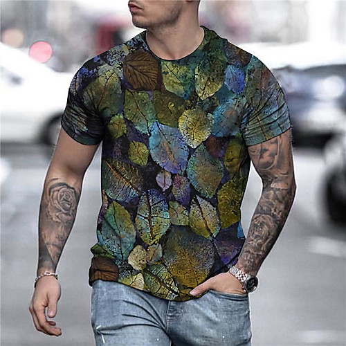 Men's Unisex Tee T shirt Shirt 3D Print Graphic Prints Leaves Print Short Sleeve Daily Tops Casual Designer Big and Tall Green
Men's Unisex Tee T shirt Shirt 3D Print Graphic Prints Leaves Print Short Sleeve Daily Tops Casual Designer Big and Tall Green