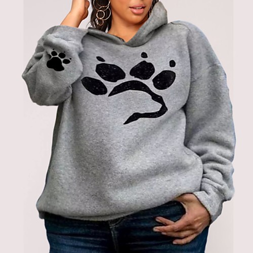 Women's Plus Size Tops Hoodie Paw Pocket Long Sleeve Hoodie Casual Spring Summer Wine Red Grass Green Yellow Big Size L XL XXL XXXL
Women's Plus Size Tops Hoodie Paw Pocket Long Sleeve Hoodie Casual Spring Summer Wine Red Grass Green Yellow Big Size L XL XXL XXXL