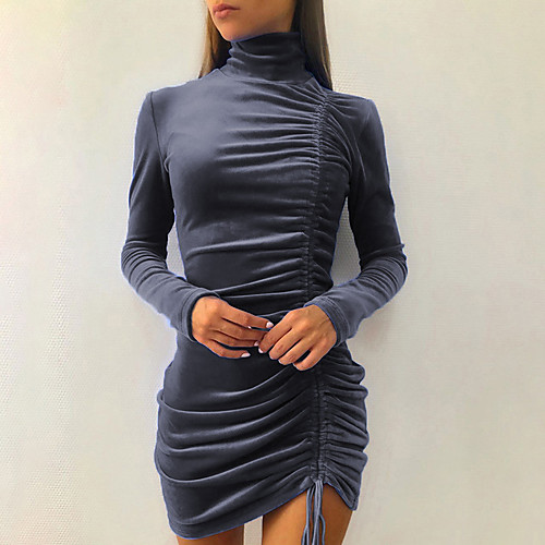 Women's Wrap Dress Short Mini Dress Blue Red Wine Dark Green Black Dark Gray Long Sleeve Solid Color Fall Winter Casual 2021 S M L XL 2XL 3XL
Women's Wrap Dress Short Mini Dress Blue Red Wine Dark Green Black Dark Gray Long Sleeve Solid Color Fall Winter Casual 2021 S M L XL 2XL 3XL
