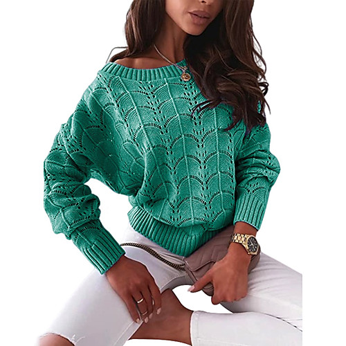Women's Casual Sexy Hole Solid Color Pullover Sweater Long Sleeve Sweater Cardigans Round Neck Fall Winter Wine Red Blue khaki
Women's Casual Sexy Hole Solid Color Pullover Sweater Long Sleeve Sweater Cardigans Round Neck Fall Winter Wine Red Blue khaki