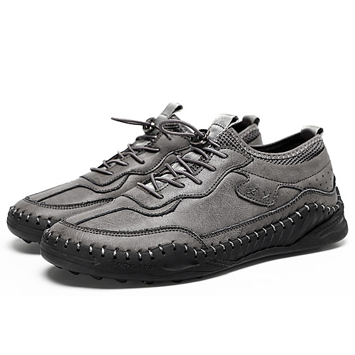 Men's Sneakers Crochet Sporty Look Leather Shoes Business Sporty Casual Daily Outdoor Nappa Leather Cowhide Handmade Non-slipping Shock Absorbing Gray Black Brown Fall Winter
Men's Sneakers Crochet Sporty Look Leather Shoes Business Sporty Casual Daily Outdoor Nappa Leather Cowhide Handmade Non-slipping Shock Absorbing Gray Black Brown Fall Winter