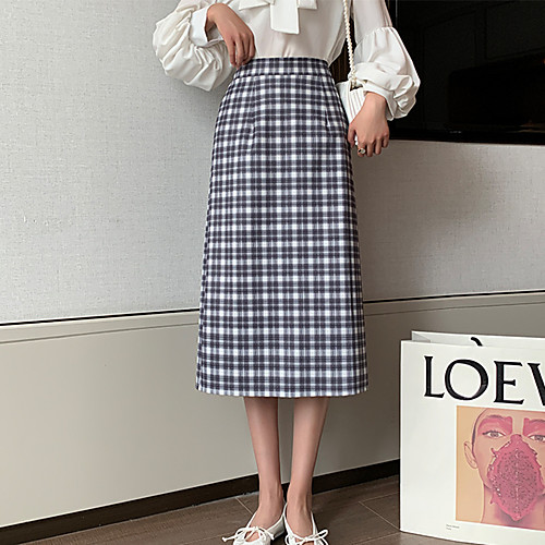 Women's Going out Weekend Basic Streetwear Calf-Length Skirts Plaid Checkered Split Print Purple Orange Black
Women's Going out Weekend Basic Streetwear Calf-Length Skirts Plaid Checkered Split Print Purple Orange Black