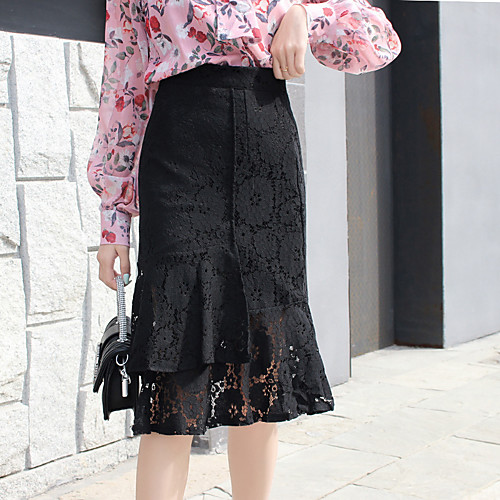 Women's Date Weekend Basic Streetwear Capris Skirts Solid Colored Ruffle Lace Black
Women's Date Weekend Basic Streetwear Capris Skirts Solid Colored Ruffle Lace Black