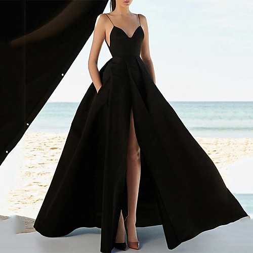 A-Line Beautiful Back Minimalist Engagement Prom Dress Sweetheart Neckline Sleeveless Floor Length Satin with Split 2021
A-Line Beautiful Back Minimalist Engagement Prom Dress Sweetheart Neckline Sleeveless Floor Length Satin with Split 2021
