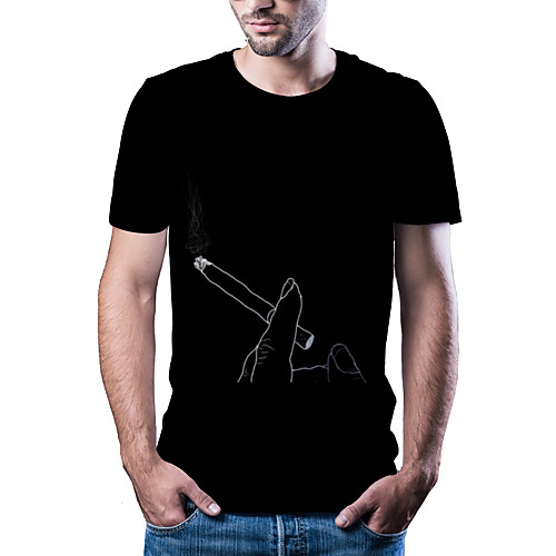 Men's T shirt Other Prints Graphic Hand Print Short Sleeve Daily Tops Cotton Simple Comfortable Black
Men's T shirt Other Prints Graphic Hand Print Short Sleeve Daily Tops Cotton Simple Comfortable Black