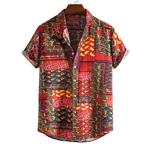 Men's Shirt Other Prints Letter Animal Print Short Sleeve Daily Tops Beach Boho Red
Men's Shirt Other Prints Letter Animal Print Short Sleeve Daily Tops Beach Boho Red