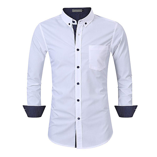 Men's Shirt Solid Color Button-Down Long Sleeve Street Tops Cotton Business Casual Comfortable White Black Light Blue
Men's Shirt Solid Color Button-Down Long Sleeve Street Tops Cotton Business Casual Comfortable White Black Light Blue