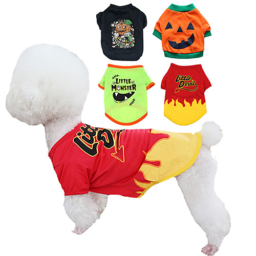 Dog Cat Halloween Costumes T-shirts Dog clothes Word / Phrase Skull Pumpkin Witch Party Cosplay Halloween Casual / Daily Dog Clothes Puppy Clothes Dog Outfits Breathable Red Green Orange Costume for
Dog Cat Halloween Costumes T-shirts Dog clothes Word / Phrase Skull Pumpkin Witch Party Cosplay Halloween Casual / Daily Dog Clothes Puppy Clothes Dog Outfits Breathable Red Green Orange Costume for