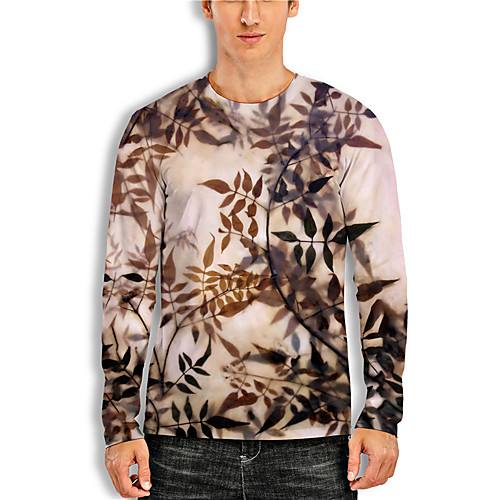 Men's Unisex Tee T shirt Shirt 3D Print Graphic Prints Leaves Print Long Sleeve Daily Tops Casual Designer Big and Tall Brown
Men's Unisex Tee T shirt Shirt 3D Print Graphic Prints Leaves Print Long Sleeve Daily Tops Casual Designer Big and Tall Brown