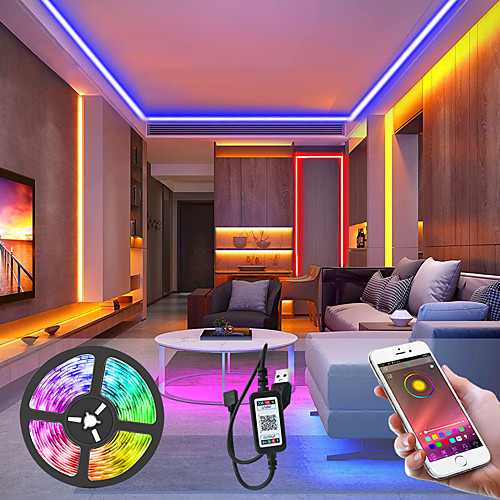 LED Strip Lights 5m Flexible LED Light Strips RGB Strip Lights 150 LEDs 5050 SMD 10mm 1USB Cable 1 set RGB Christmas Waterproof Decorative Christmas Wedding Decoration 5 V
LED Strip Lights 5m Flexible LED Light Strips RGB Strip Lights 150 LEDs 5050 SMD 10mm 1USB Cable 1 set RGB Christmas Waterproof Decorative Christmas Wedding Decoration 5 V