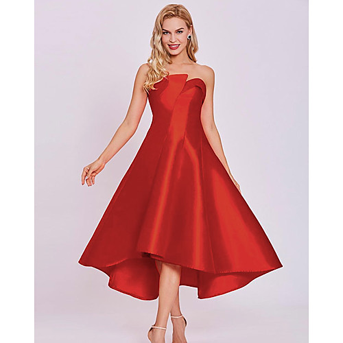 A-Line Minimalist Sexy Engagement Cocktail Party Dress Strapless Sleeveless Tea Length Satin with Sleek 2021
A-Line Minimalist Sexy Engagement Cocktail Party Dress Strapless Sleeveless Tea Length Satin with Sleek 2021