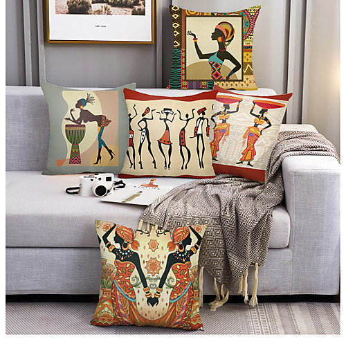 African Style Double Side Cushion Cover 5PC Soft Decorative Square Throw Pillow Cover Cushion Case Pillowcase for Bedroom Livingroom Superior Quality Machine Washable Outdoor Cushion for Sofa Couch Bed Chair
African Style Double Side Cushion Cover 5PC Soft Decorative Square Throw Pillow Cover Cushion Case Pillowcase for Bedroom Livingroom Superior Quality Machine Washable Outdoor Cushion for Sofa Couch Bed Chair