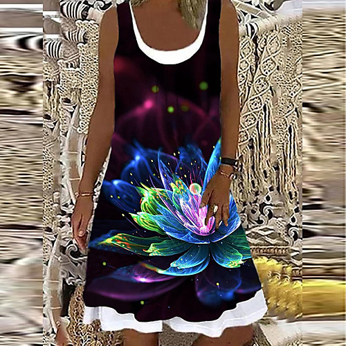 Women's A Line Dress Knee Length Dress Blue Purple Yellow Blushing Pink Lavender Sleeveless Floral Print Summer Round Neck Casual 2021 S M L XL XXL 3XL 4XL 5XL
Women's A Line Dress Knee Length Dress Blue Purple Yellow Blushing Pink Lavender Sleeveless Floral Print Summer Round Neck Casual 2021 S M L XL XXL 3XL 4XL 5XL