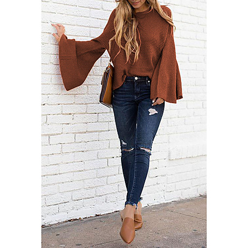 Women's Basic Elegant Casual Classic Style Solid Color Pullover Sweater Cotton Long Sleeve Sweater Cardigans Round Neck Fall Winter caramel colour Red Wine White
Women's Basic Elegant Casual Classic Style Solid Color Pullover Sweater Cotton Long Sleeve Sweater Cardigans Round Neck Fall Winter caramel colour Red Wine White
