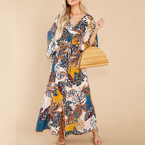 Women's Swing Dress Maxi long Dress Yellow Half Sleeve Floral Print Summer V Neck Casual 2021 S M L XL XXL
Women's Swing Dress Maxi long Dress Yellow Half Sleeve Floral Print Summer V Neck Casual 2021 S M L XL XXL