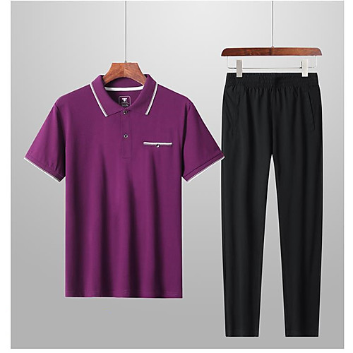 Men's Set Shirt Solid Colored Short Sleeve Vacation Tops Casual Blue Purple Dark Gray
Men's Set Shirt Solid Colored Short Sleeve Vacation Tops Casual Blue Purple Dark Gray