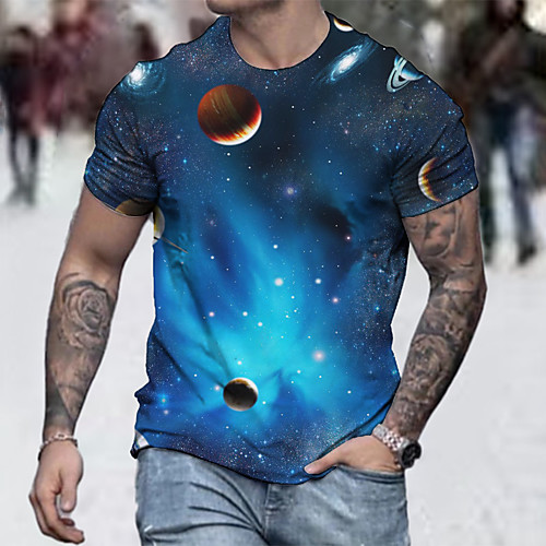 Men's Tee T shirt Shirt 3D Print Graphic Interstellar Plus Size Short Sleeve Casual Tops Basic Designer Big and Tall Blue Orange Black
Men's Tee T shirt Shirt 3D Print Graphic Interstellar Plus Size Short Sleeve Casual Tops Basic Designer Big and Tall Blue Orange Black
