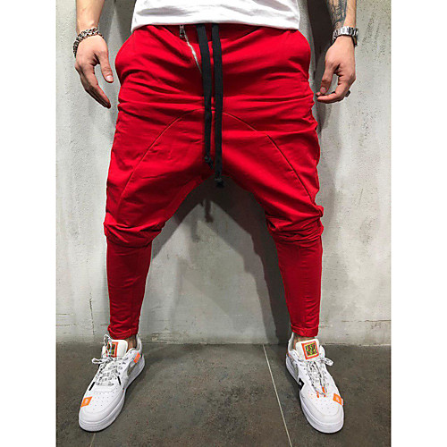 Men's Athleisure Sports Sports Pants Pants Solid Color Full Length Sporty Grey Black Red
Men's Athleisure Sports Sports Pants Pants Solid Color Full Length Sporty Grey Black Red
