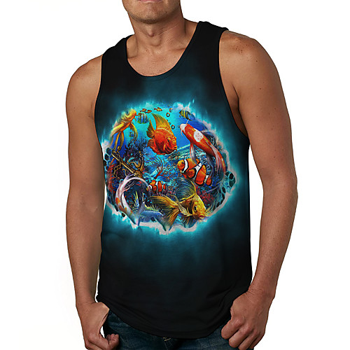Men's Tank Top Undershirt 3D Print Graphic Prints Fish Animal Print Sleeveless Daily Tops Casual Designer Big and Tall Navy Blue
Men's Tank Top Undershirt 3D Print Graphic Prints Fish Animal Print Sleeveless Daily Tops Casual Designer Big and Tall Navy Blue