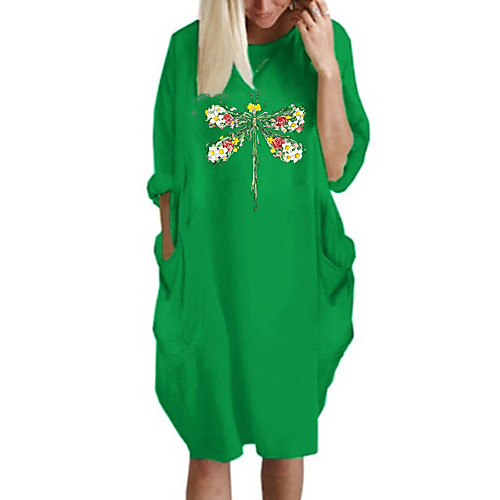 Women's T Shirt Dress Tee Dress Knee Length Dress Blue Yellow Fuchsia Gray Green White Black Long Sleeve Floral Print Spring Summer Round Neck Casual Oversized 2021 S M L XL XXL 3XL 4XL 5XL
Women's T Shirt Dress Tee Dress Knee Length Dress Blue Yellow Fuchsia Gray Green White Black Long Sleeve Floral Print Spring Summer Round Neck Casual Oversized 2021 S M L XL XXL 3XL 4XL 5XL