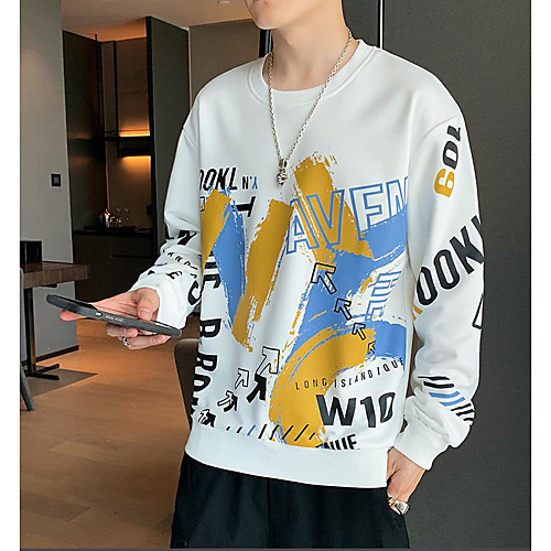 Men's Pullover Sweatshirt Letter Casual Hoodies Sweatshirts Blue Yellow White
Men's Pullover Sweatshirt Letter Casual Hoodies Sweatshirts Blue Yellow White