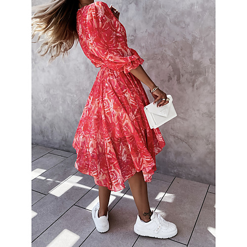 Women's A Line Dress Knee Length Dress Blue Blushing Pink Red Half Sleeve Floral Print Spring Summer Casual 2021 S M L XL 2XL
Women's A Line Dress Knee Length Dress Blue Blushing Pink Red Half Sleeve Floral Print Spring Summer Casual 2021 S M L XL 2XL