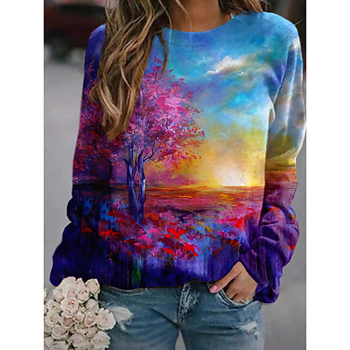 Women's Sweatshirt Pullover Scenery 3D 3D Print Daily Sports 3D Print Active Streetwear Hoodies Sweatshirts Purple
Women's Sweatshirt Pullover Scenery 3D 3D Print Daily Sports 3D Print Active Streetwear Hoodies Sweatshirts Purple