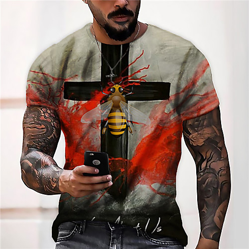 Men's Unisex Tee T shirt Shirt 3D Print Graphic Prints Bee Print Short Sleeve Daily Tops Casual Designer Big and Tall Gray
Men's Unisex Tee T shirt Shirt 3D Print Graphic Prints Bee Print Short Sleeve Daily Tops Casual Designer Big and Tall Gray