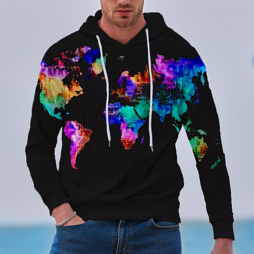 Men's Unisex Hoodie Map Graphic Prints Print Daily Sports 3D Print 3D Print Casual Hoodies Sweatshirts Black
Men's Unisex Hoodie Map Graphic Prints Print Daily Sports 3D Print 3D Print Casual Hoodies Sweatshirts Black