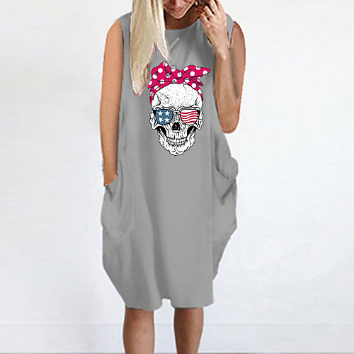 Women's T Shirt Dress Tee Dress Knee Length Dress Blue Yellow Fuchsia Gray Green White Black Sleeveless Print Summer Round Neck Casual Oversized 2021 S M L XL XXL 3XL 4XL 5XL
Women's T Shirt Dress Tee Dress Knee Length Dress Blue Yellow Fuchsia Gray Green White Black Sleeveless Print Summer Round Neck Casual Oversized 2021 S M L XL XXL 3XL 4XL 5XL