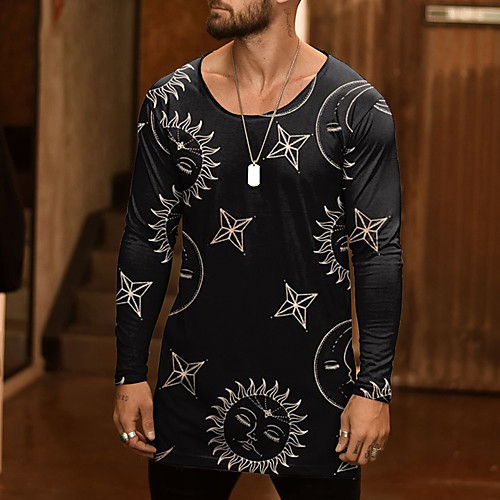 Men's Tee T shirt Shirt Graphic Prints Star Moon Plus Size Long Sleeve Casual Tops Basic Designer Slim Fit Big and Tall Black
Men's Tee T shirt Shirt Graphic Prints Star Moon Plus Size Long Sleeve Casual Tops Basic Designer Slim Fit Big and Tall Black