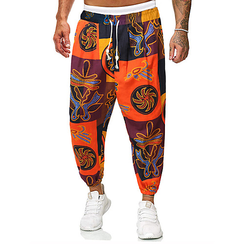 Men's Ethnic Style Harem Chinos Pants Pattern Ankle-Length Orange Red
Men's Ethnic Style Harem Chinos Pants Pattern Ankle-Length Orange Red